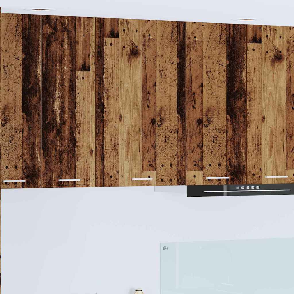 Hanging Cabinet Riga Old Wood and White 50 x 31 x 80 cm